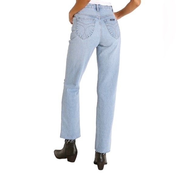 ROLLA’S Women’s High Rise Original Straight Leg Jeans In City Worn Size … - Picture 3 of 11